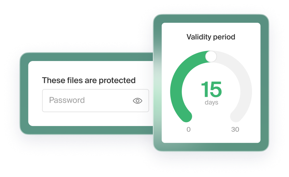 Password field and 15-day validity period